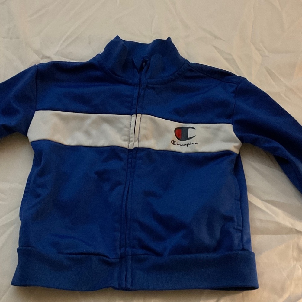 Champion Blue Jacket with White Logo